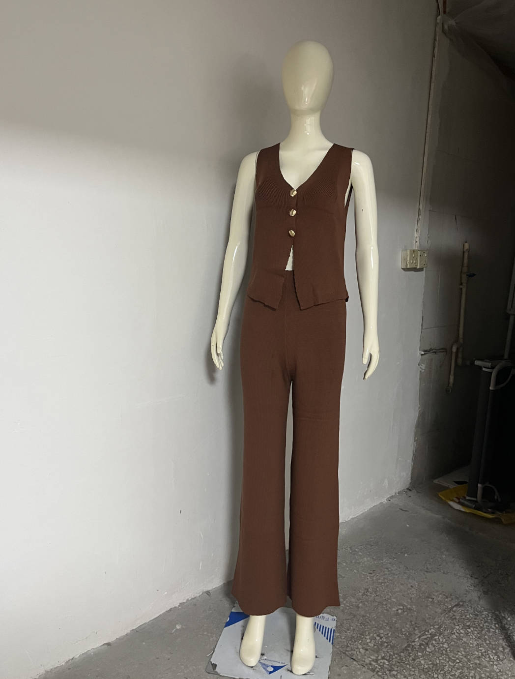 Beach Bohemian Straight-Leg Wide-Leg Pants Set