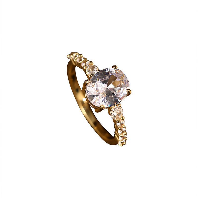 Copper Gold Plated Geometric Jewelry Ring