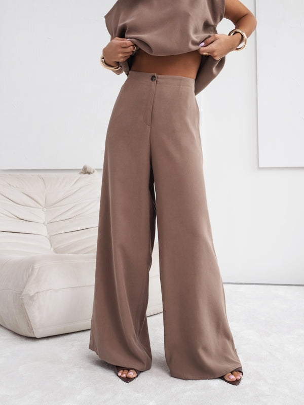 2026 NEW Women  2 Piece Casual Set Short Sleeve T-Shirt Vest Loose Wide Leg Pants Seasonal Comfort