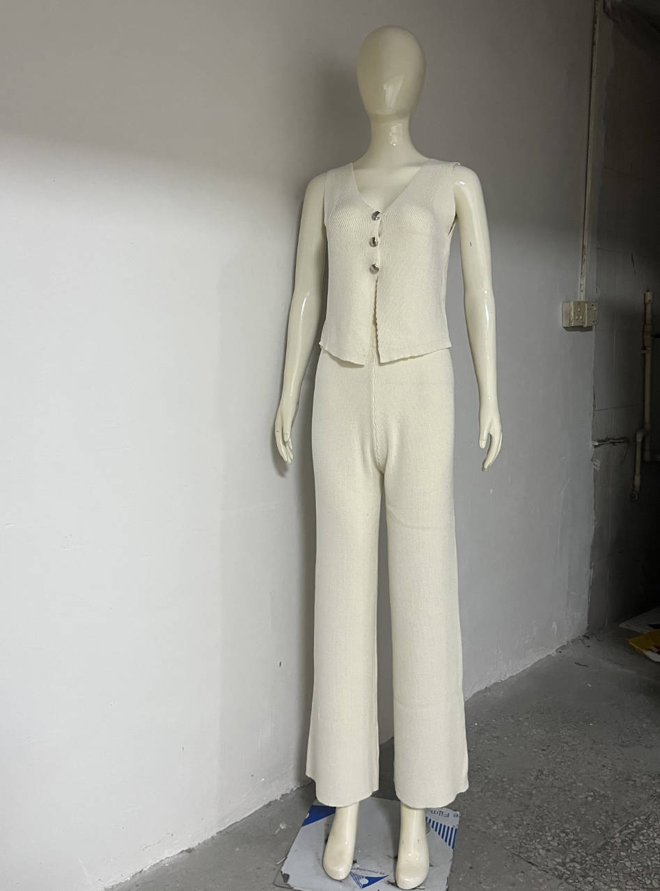 Beach Bohemian Straight-Leg Wide-Leg Pants Set